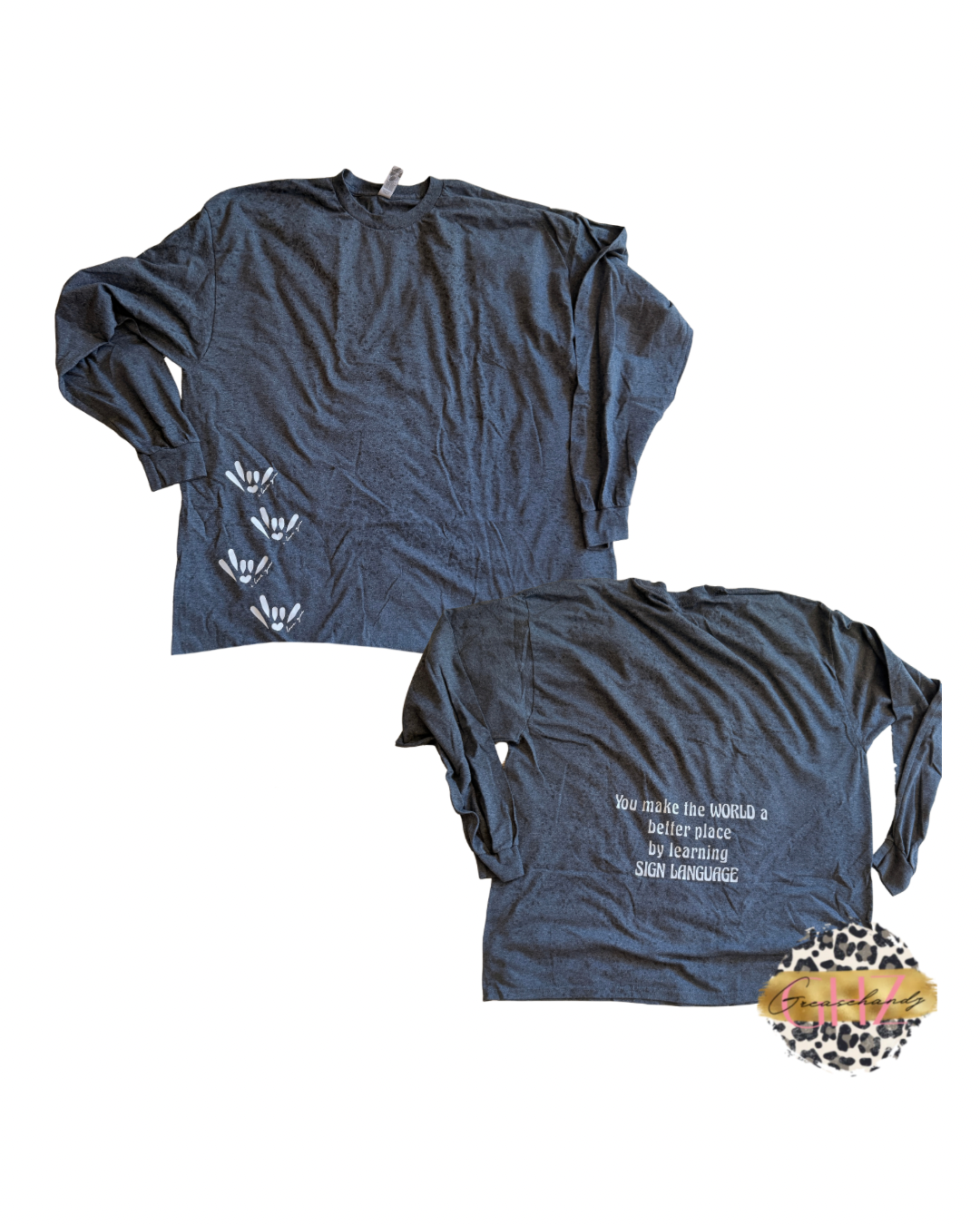 #21 learn sign language longsleeve (2XL)