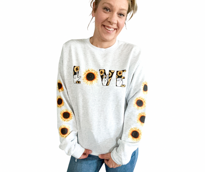 Love ASL Sunflower Sweatshirt