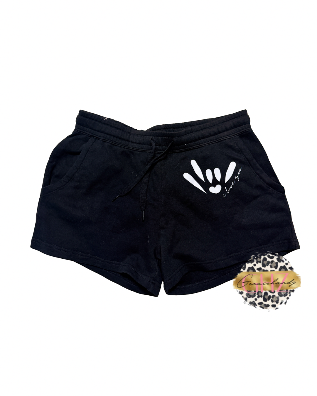 Black  Sweat short ILY