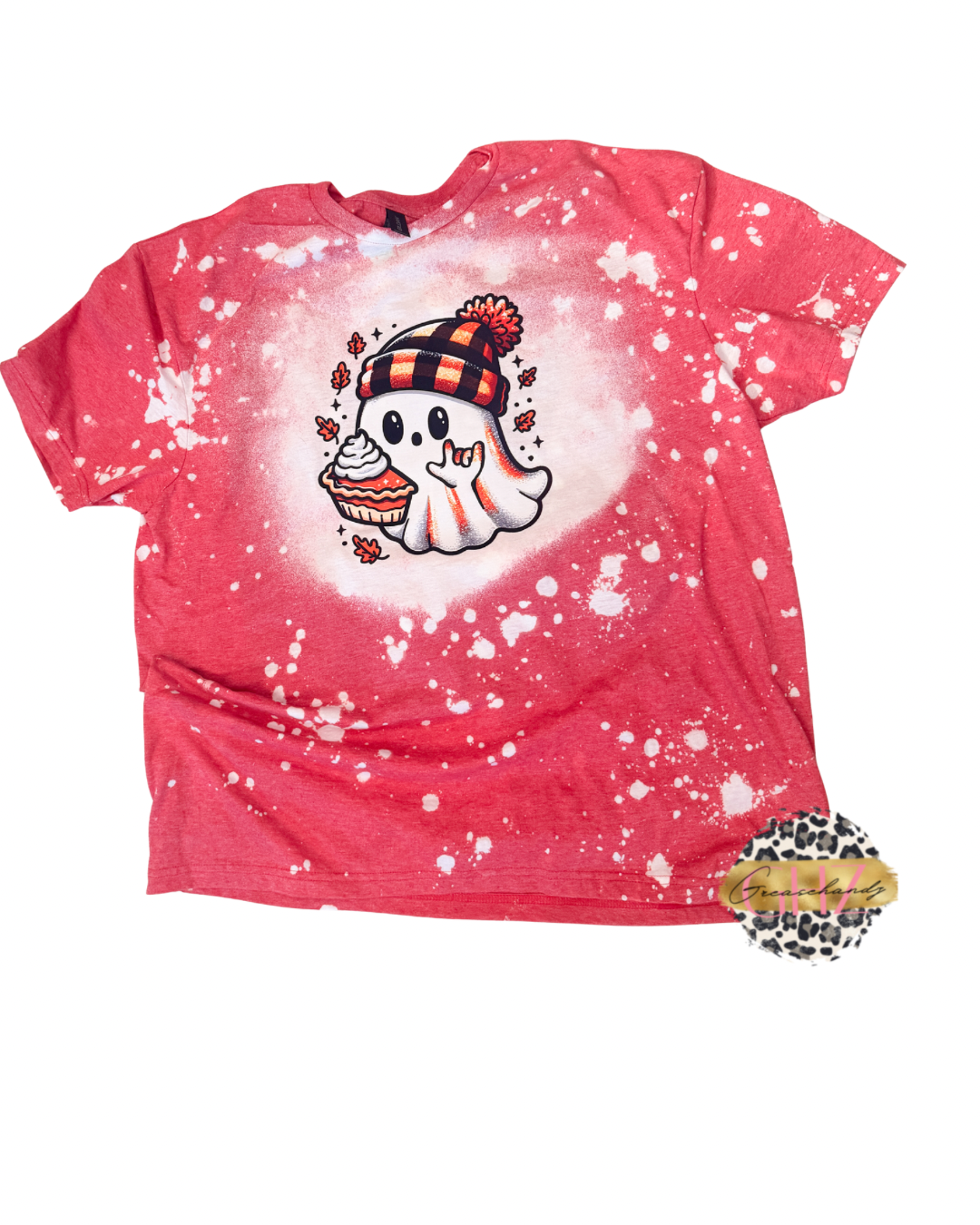 Thanksgiving Ghost Bleached Tshirt (PreOrder)