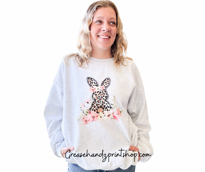 Leopard bunny sweatshirt