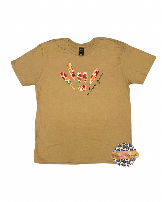 Autumn Leaves ILY ASL Tshirt