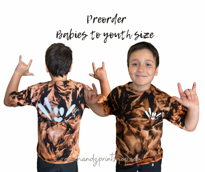 Acid wash ily asl tshirt (Toddler- YOUTH)