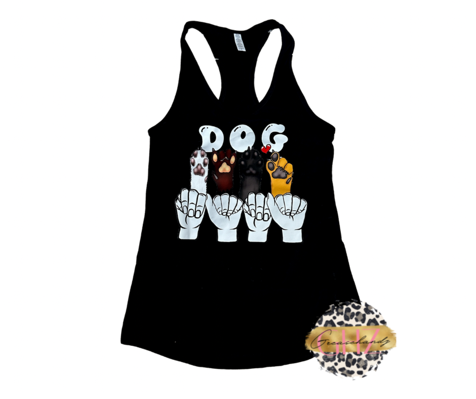 Dog mama ASL Tank-top