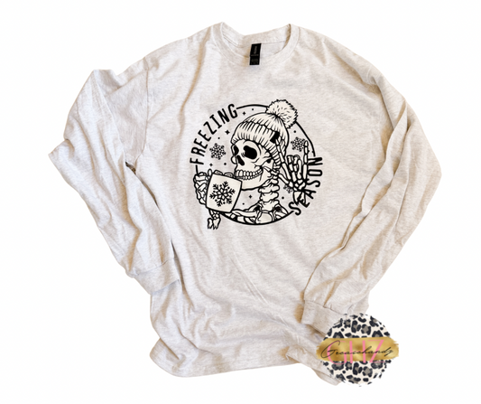 Freezing Season bone ILY ASL long sleeve