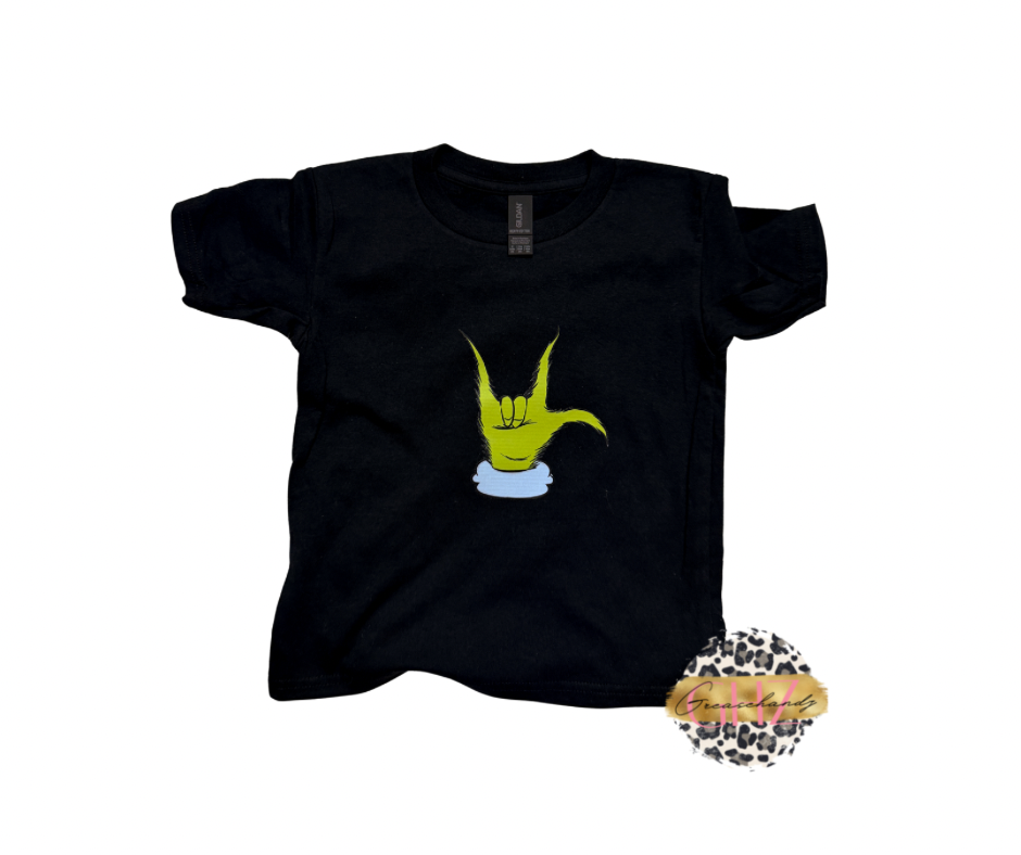 Grinch ILY hand (infant to Youth)