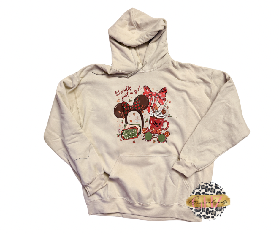 Literally Just a girl who loves Christmas hoodie