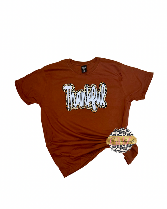 Thankful Leopard Tshirt