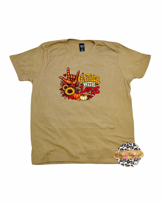 Gather With Love Tshirt (Brown Hand)