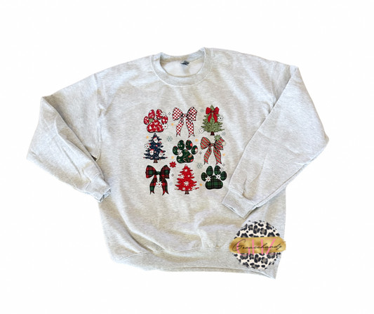 Christmas Trees and Bows Sweatshirt