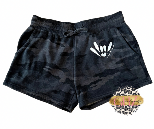 ILY ASL camouflage Sweat short