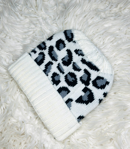 Knit Messy Bun Ponytail Beanie Winter Hat for Women